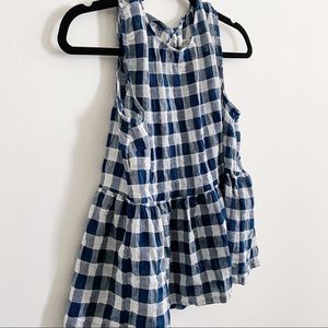Current/Elliott • Gingham Peplum Top